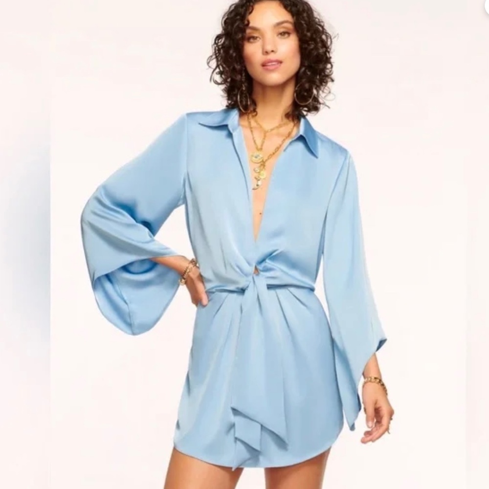 Ramy Brook Penny Bell Sleeve Mini Dress XS